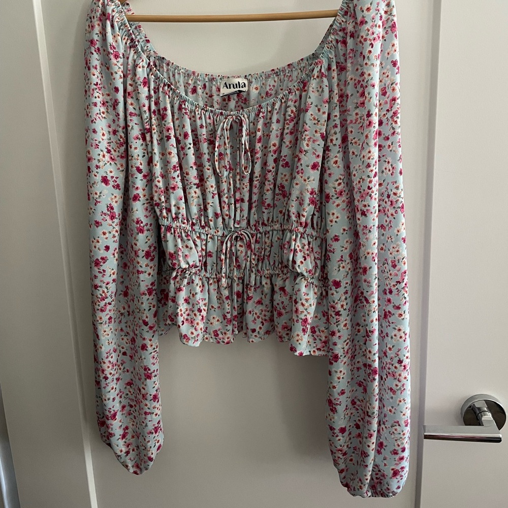 Flower Crop Top Plus Size